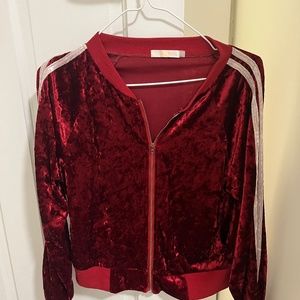 Red velvet jacket